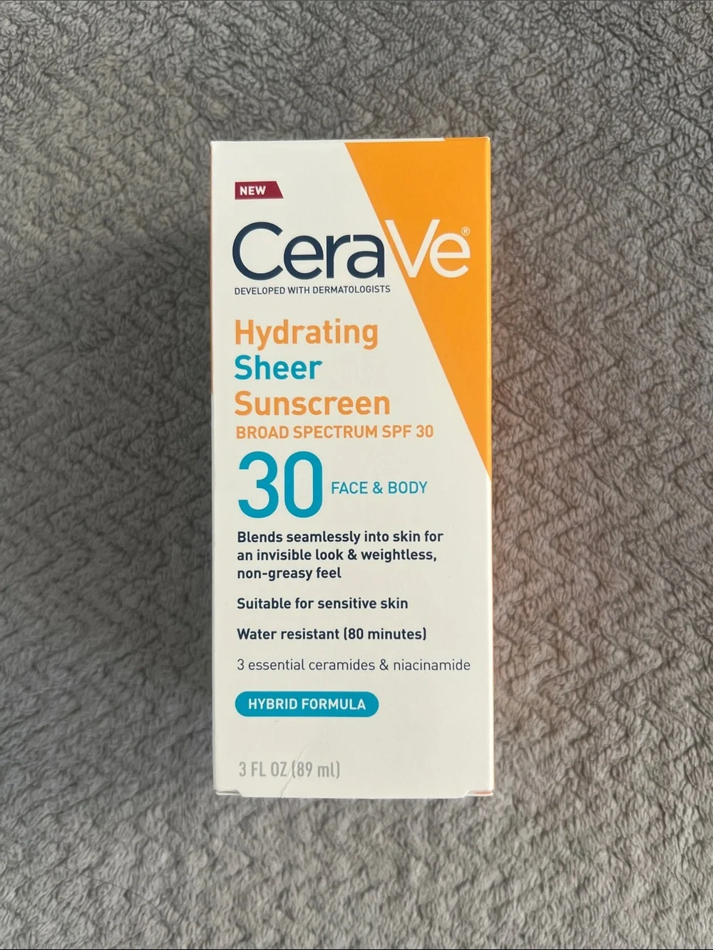 💋3/$10💋Cerave Hydrating Sheer Sunscreen SPF 30 Face & Body Hybrid Formula 3 oz